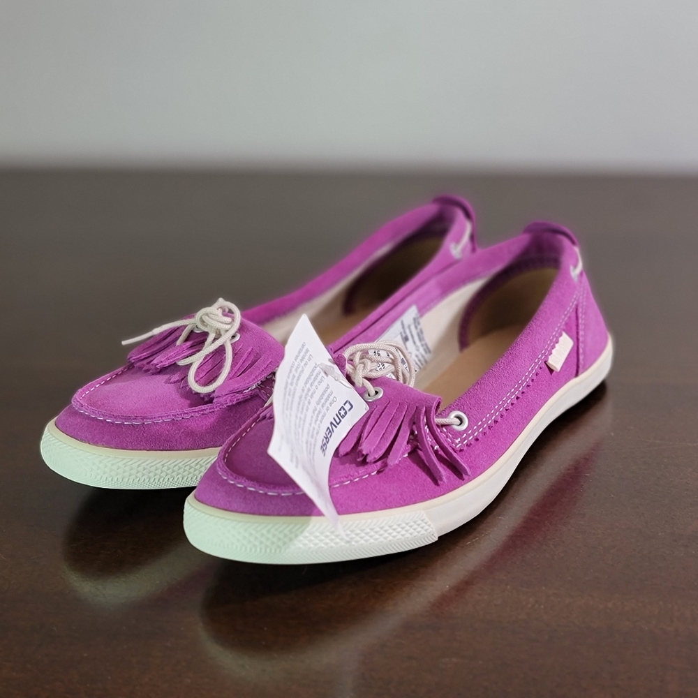 Converse Chuck Taylor Women's Boat Penny Moccasins Loafers Shoes Size 8 Suede - Picture 5 of 8